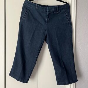 Dockers Denim Capris Cropped Dark Wash Casual Pants Women's‎ Size 10